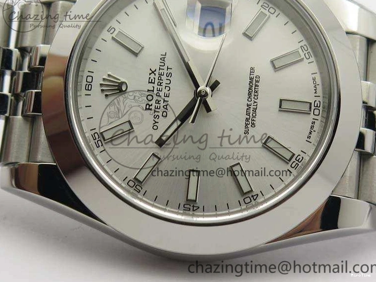 MiroTime 0401 Packable DateJust 228238 Smooth Bezel SS Noob 1:1 Best Edition Silver Sticks Dial On Jubilee Bracelet A 3506